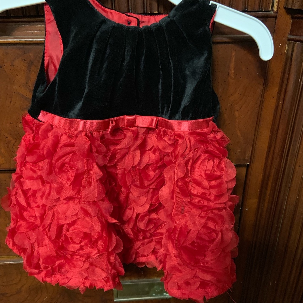 Black and red formal dress